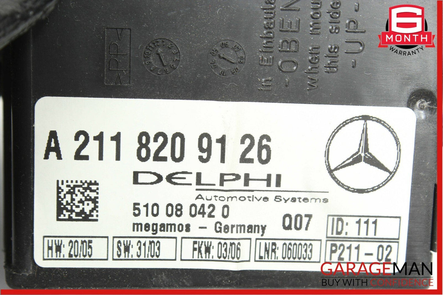 00-06 Mercedes SLK280 CL500 S430 S500 Anti Theft Alarm Sensor Control Module