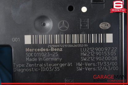 10-18 Mercedes W212 E350 E400 Rear SAM Fuse Box Relay Control 2129009722 OEM