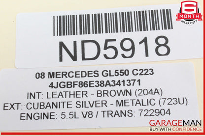 06-12 Mercedes X164 GL550 GL450 Amplifier Amp Sound System Audio 2518201389 OEM