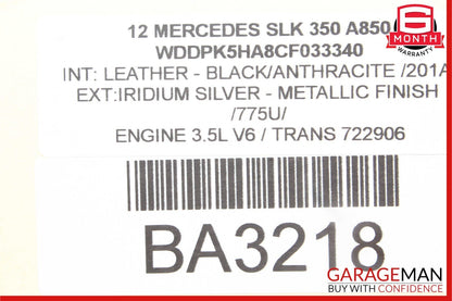 12-20 Mercedes R172 SLK350 SLC300 Convertible Right Trunk Lift Assist Cylinder