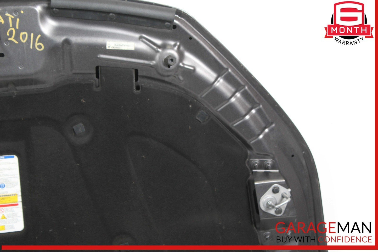 14-17 Maserati Ghibli Hood Bonnet Panel Assembly Black OEM