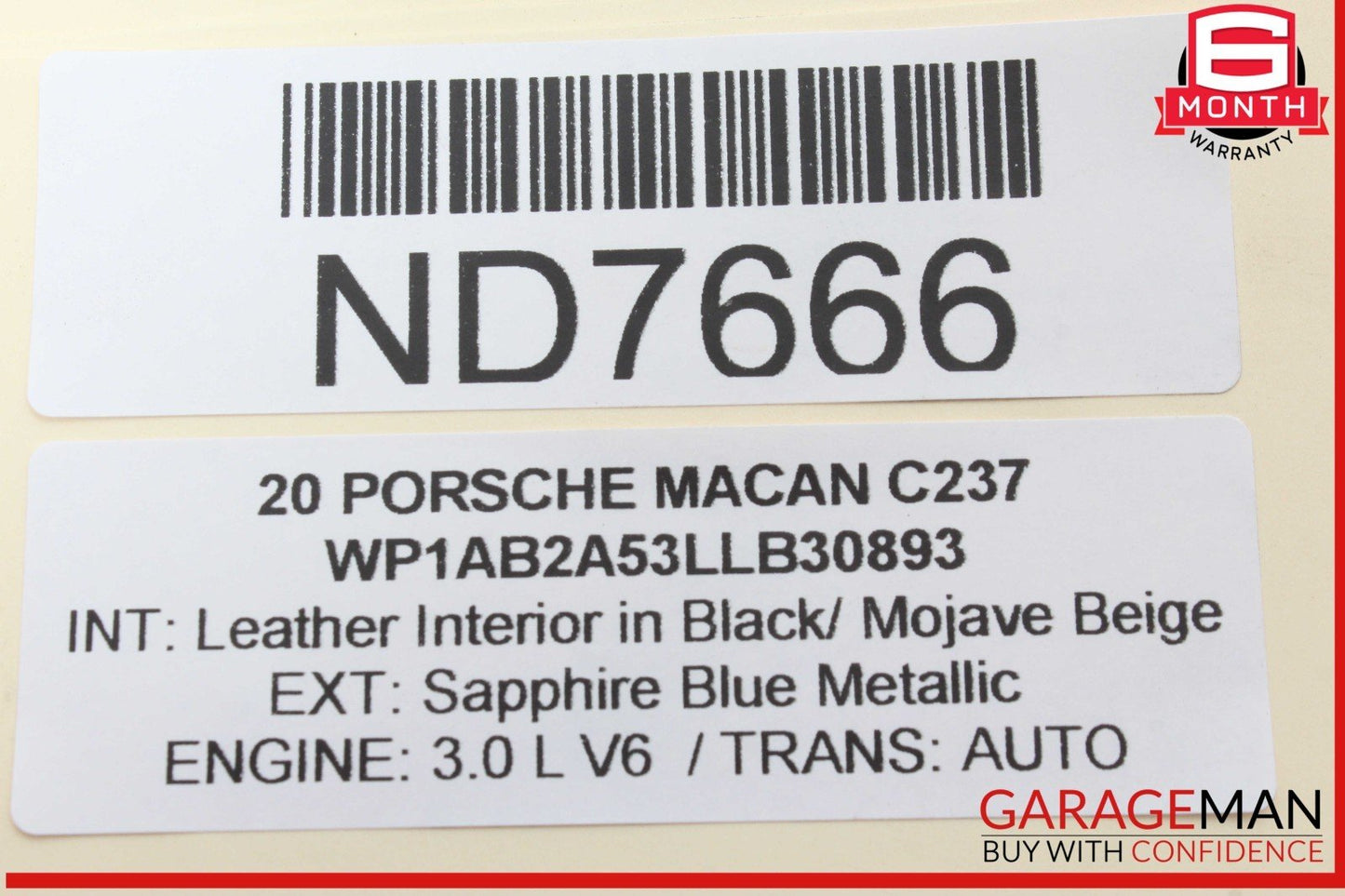 15-24 Porsche Macan 95B Rear Left & Right Shock Absorber Coil Spring Set OEM