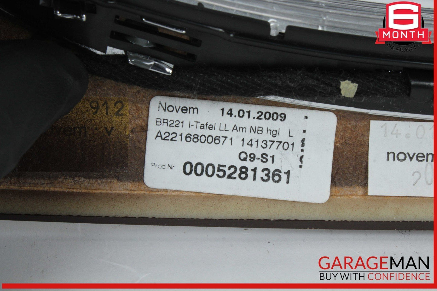 07-09 Mercedes W221 S550 S450 Dash Board Dashboard Center Trim Bezel OEM