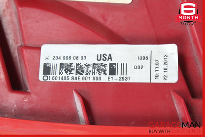 12-14 Mercedes W204 C250 Rear Left Driver Side Taillight Tail Light Lamp OEM