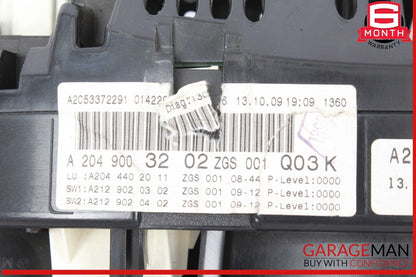 08-11 Mercedes W204 C300 C350 Instrument Speedometer Cluster 2049003202 OEM