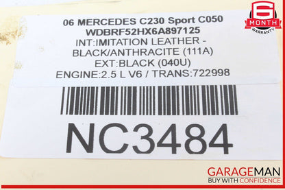 05-13 Mercedes W203 C230 Sport Front Left Side Engine Timing Chain Cover Plate