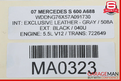 07-09 Mercedes W221 S600 CL600 Bluetooth Mobile Cell Phone Control Module OEM