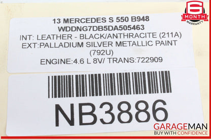 11-18 Mercedes W221 S550 Fuel Injection Rail Line w/ Injectors Left Side