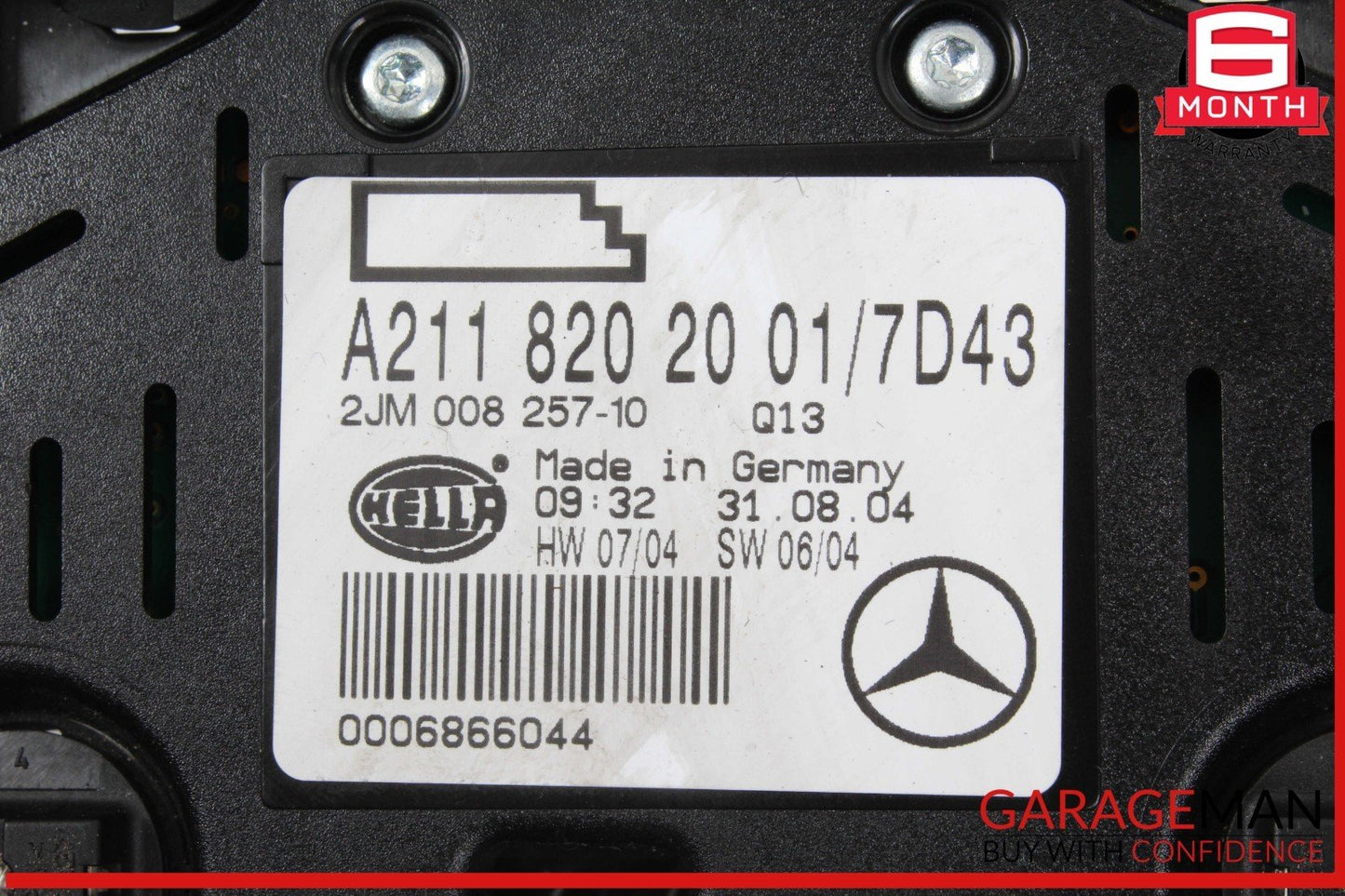 03-11 Mercedes W211 E500 CLS500 Rear Overhead Dome Light Gray 2118202001 OEM