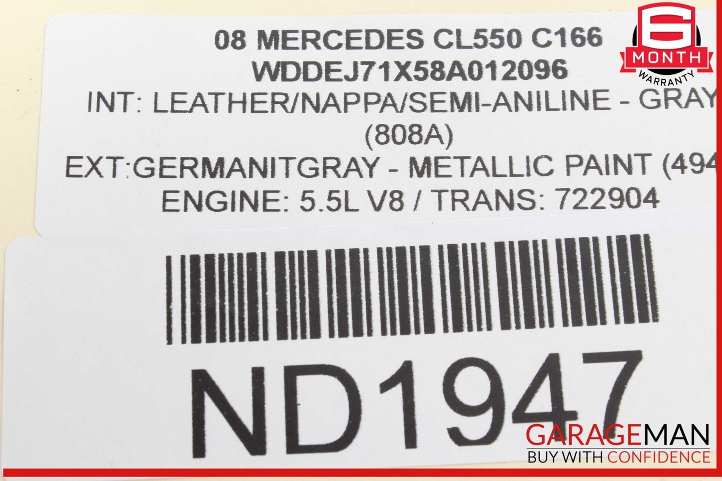 07-14 Mercedes W216 CL550 S550 Electronic Parking Button Switch 2215401445 OEM