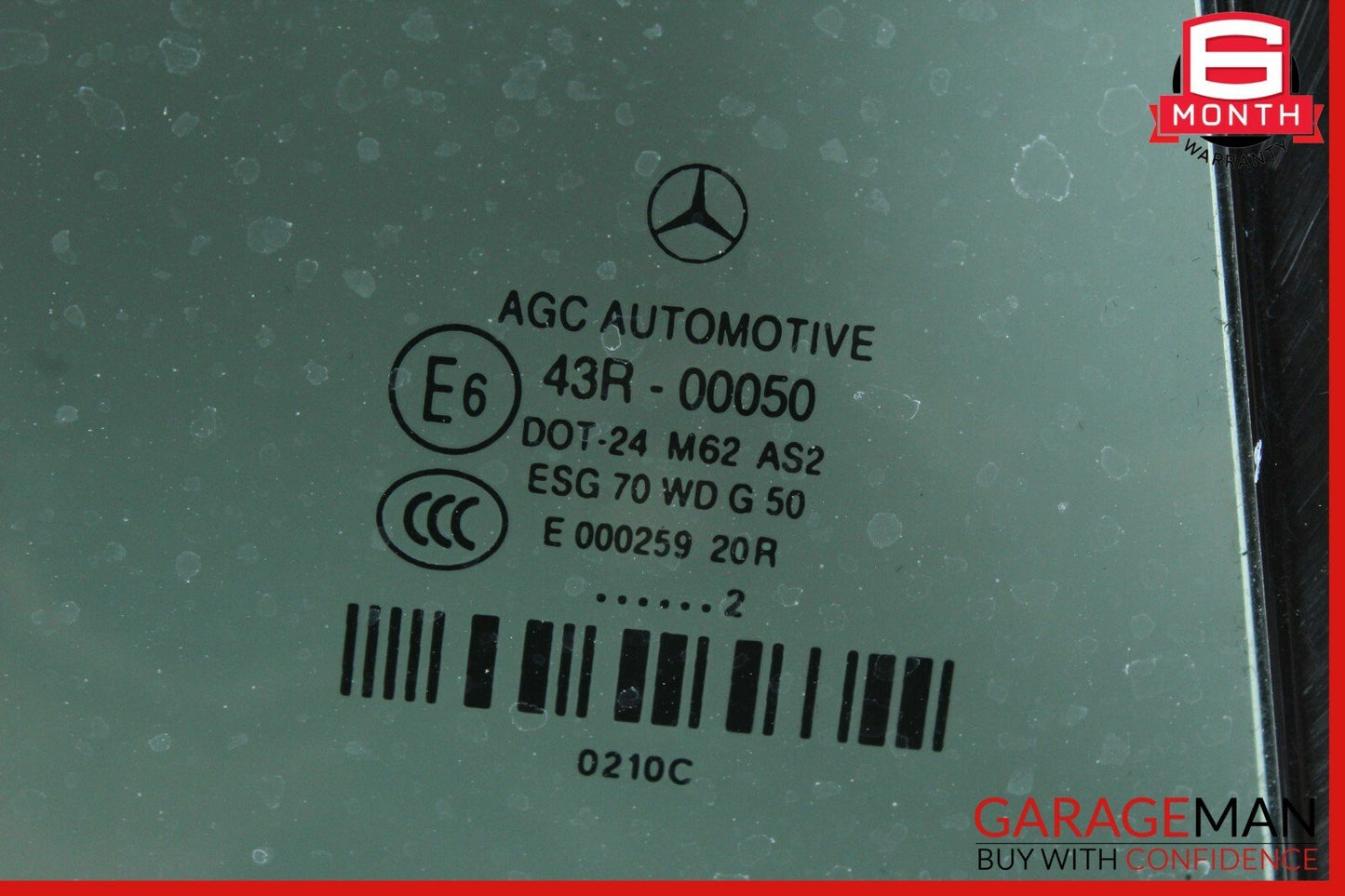 10-13 Mercedes W207 E350 E550 Coupe Rear Right Passenger Quarter Window Glass