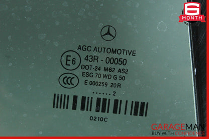 10-13 Mercedes W207 E350 E550 Coupe Rear Right Passenger Quarter Window Glass