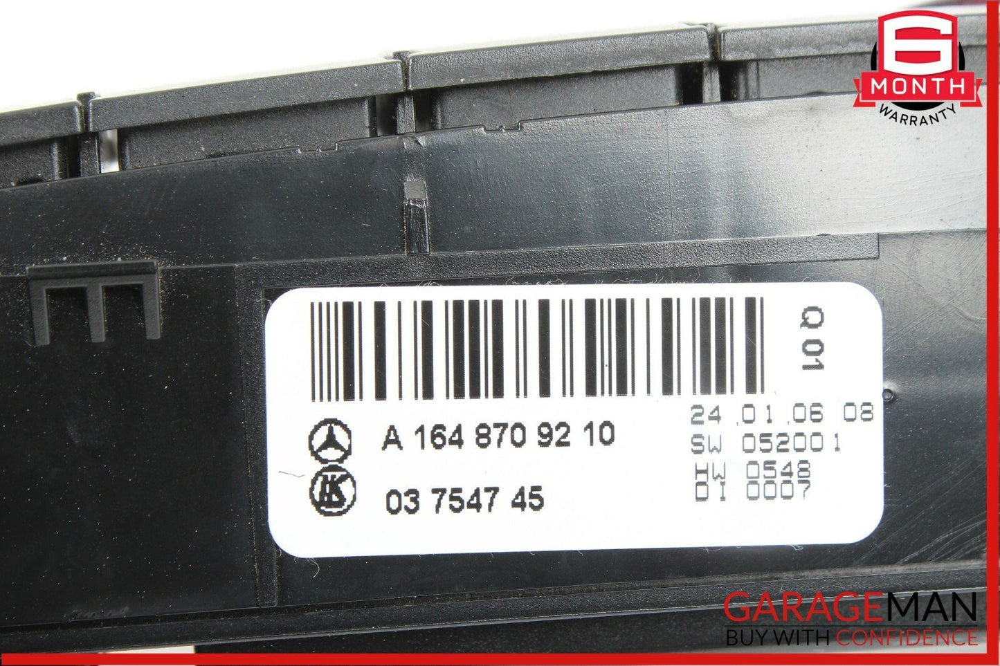06-12 Mercedes GL450 ML550 Center Dash Hazard Light Switch Control Panel OEM