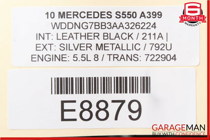 10-13 Mercedes W221 S550 S63 AMG Interior Top Upper Rear View Mirror Grey OEM