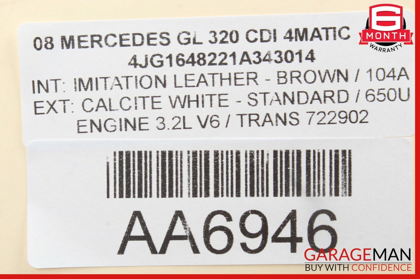 07-09 Mercedes X164 GL320 E350 CLK350 Front Left Side Foglight Fog Light Lamp