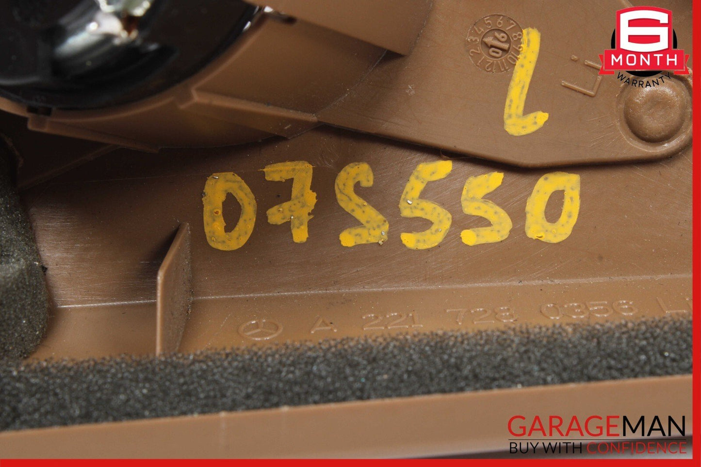 07-13 Mercedes W221 S500 S600 S550 Front Left Door Tweeter Speaker Cover Brown