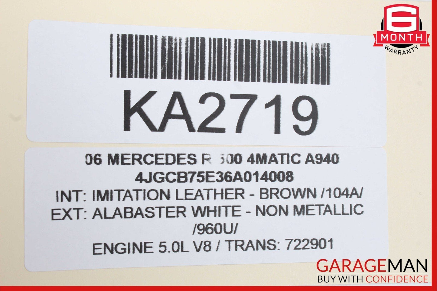 06-12 Mercedes W251 R320 R500 Rear Trunk Subwoofer Speaker 2518200002 OEM