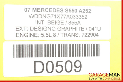 07-13 Mercedes W221 S550 CL600 A/C AC Heater Temperature Climate Control Switch