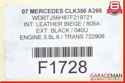 06-10 Mercedes W209 CLK350 S550 Front Left Side Engine Timing Chain Cover Plate