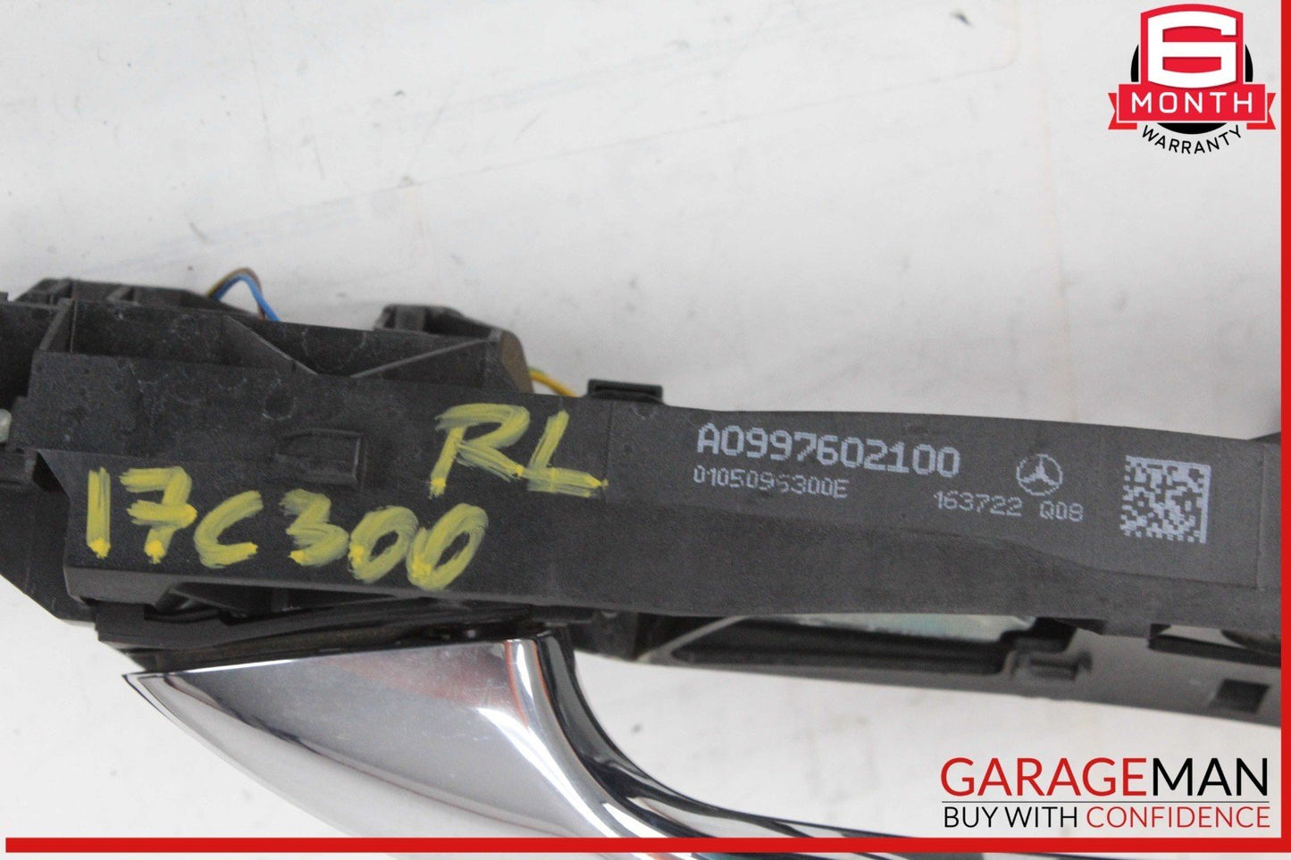 15-20 Mercedes W205 C300 Rear Left Driver Side Exterior Door Handle Blue OEM