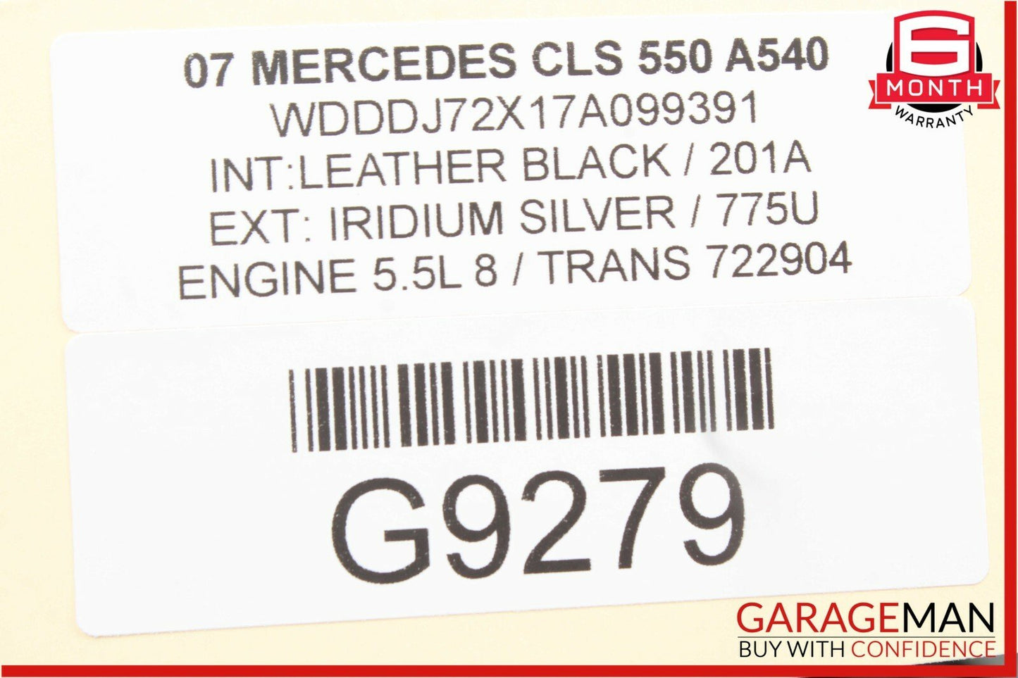 03-09 Mercedes CLS550 E63 AMG Rear Keyless Go Door Entry Control Module