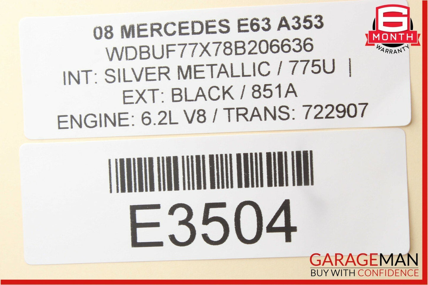 07-09 Mercedes W211 E63 Steering Column Trim Cover Panel Black OEM