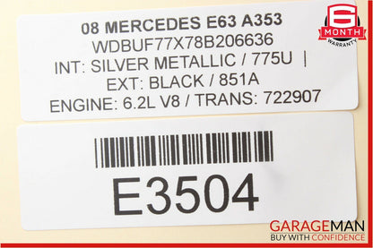 07-09 Mercedes W211 E63 Steering Column Trim Cover Panel Black OEM