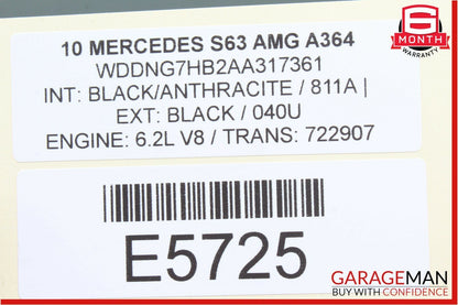 07-10 Mercedes W221 S63 CL550 Rear Floor Antenna Pressure Vent OEM