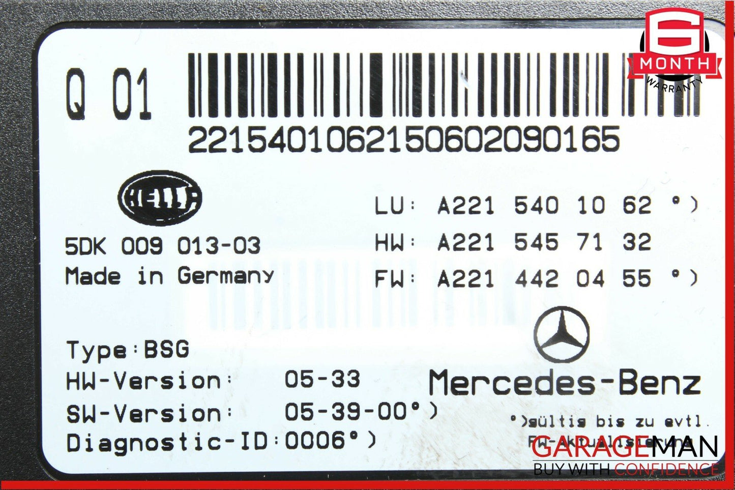 07-13 Mercedes W221 S550 CL550 Electric Power Supply Control Fuse Box Module OEM