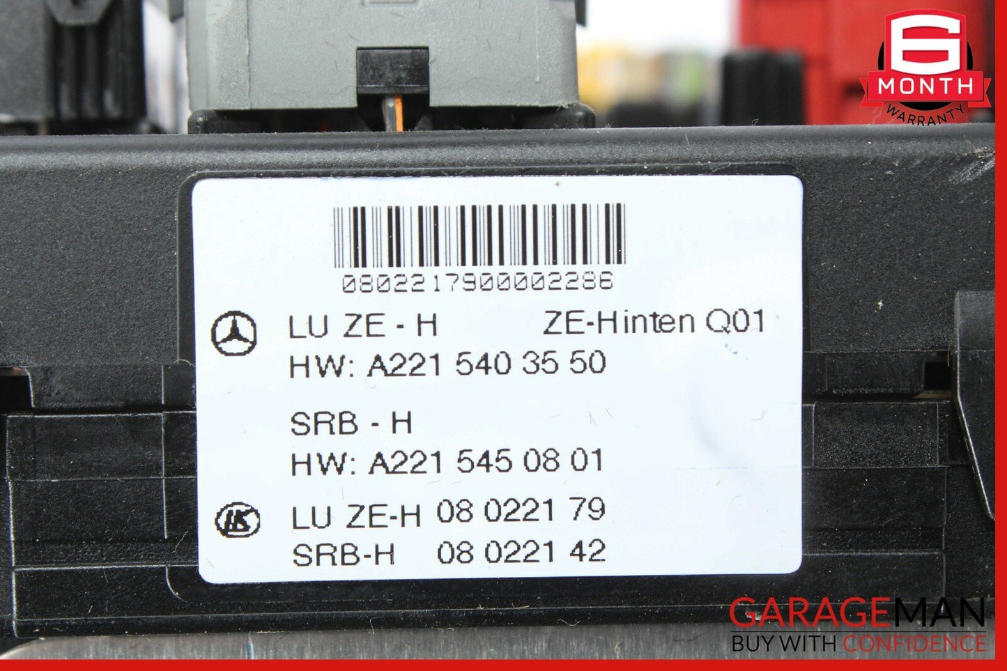 07-13 Mercedes W221 S63 S550 CL550 Rear Trunk SAM Fuse Box Module 2215403550 OEM