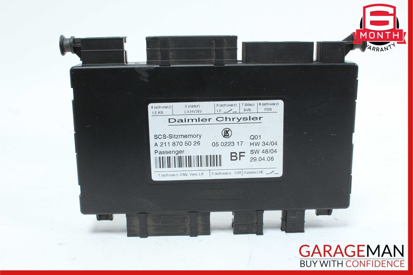 03-11 Mercedes W219 CLS550 Under Seat Control Module Front Right Side OEM
