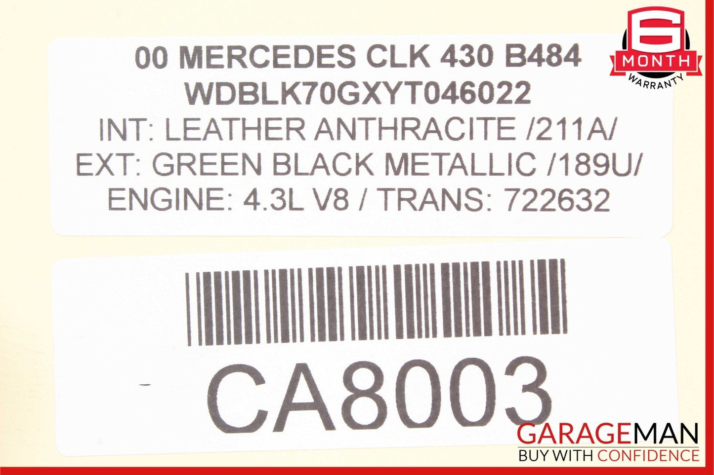 97-04 Mercedes W208 CLK430 Rear Right / Left Lower Suspension Control Arm OEM