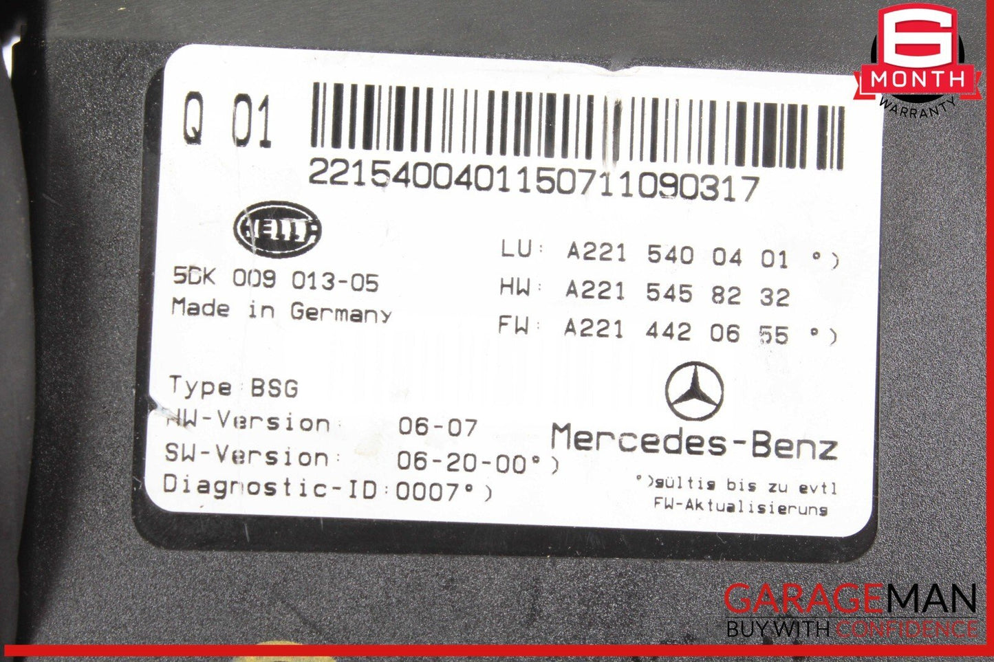 07-14 Mercedes W216 CL550 4MATIC Electric Power Supply Control Fuse Box Module