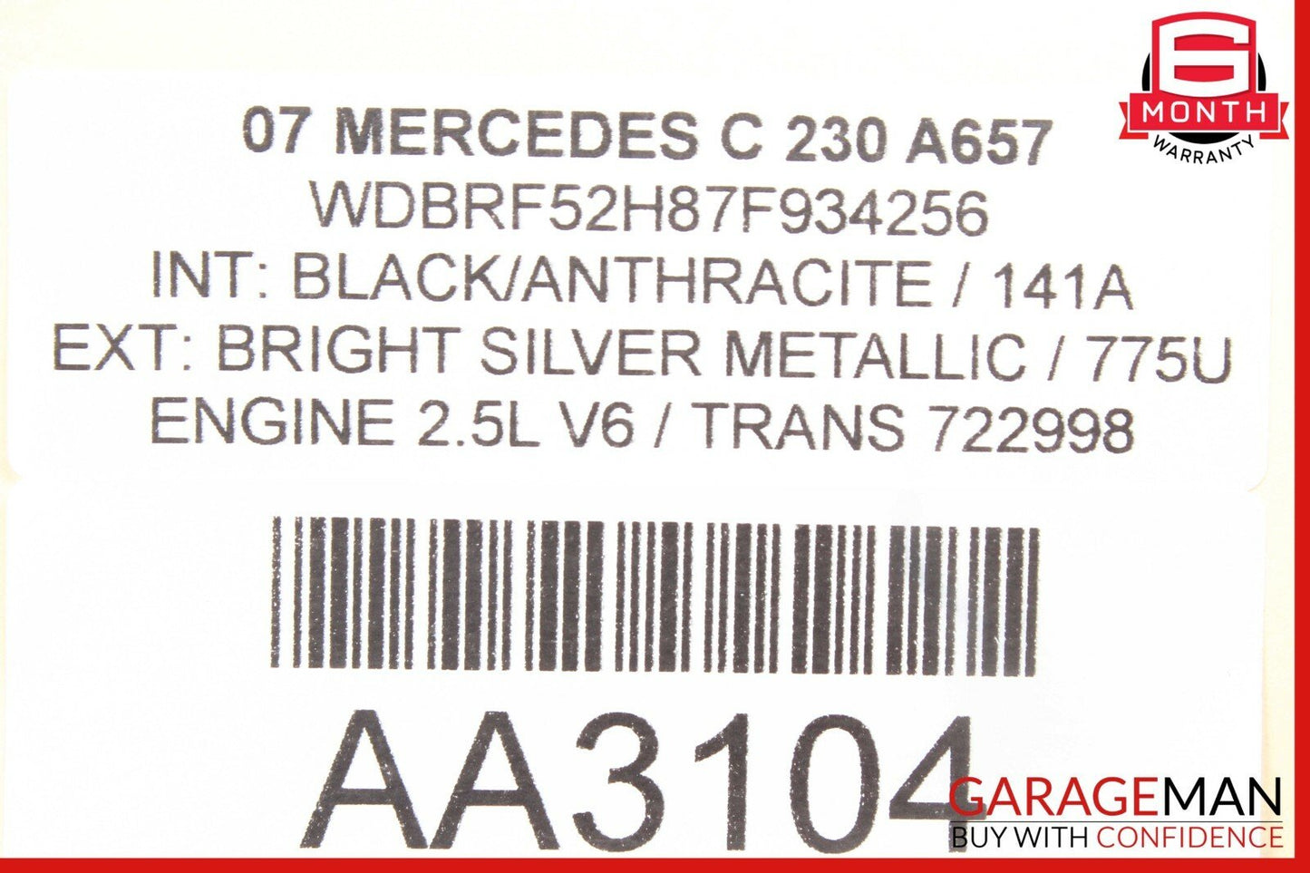 05-07 Mercedes W203 C230 C350 Front Right Side Exterior Door Handle Blue OEM