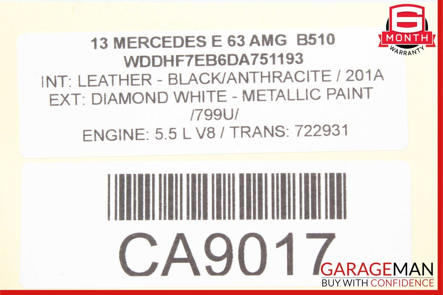 10-17 Mercedes W212 E350 E500 E63 AMG Rear Right / Left Lower Control Arm OEM