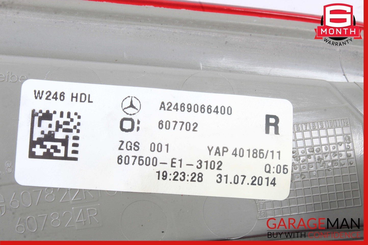 12-19 Mercedes B-Class W242 W246 Rear Right Side Tailgate Light Lamp OEM