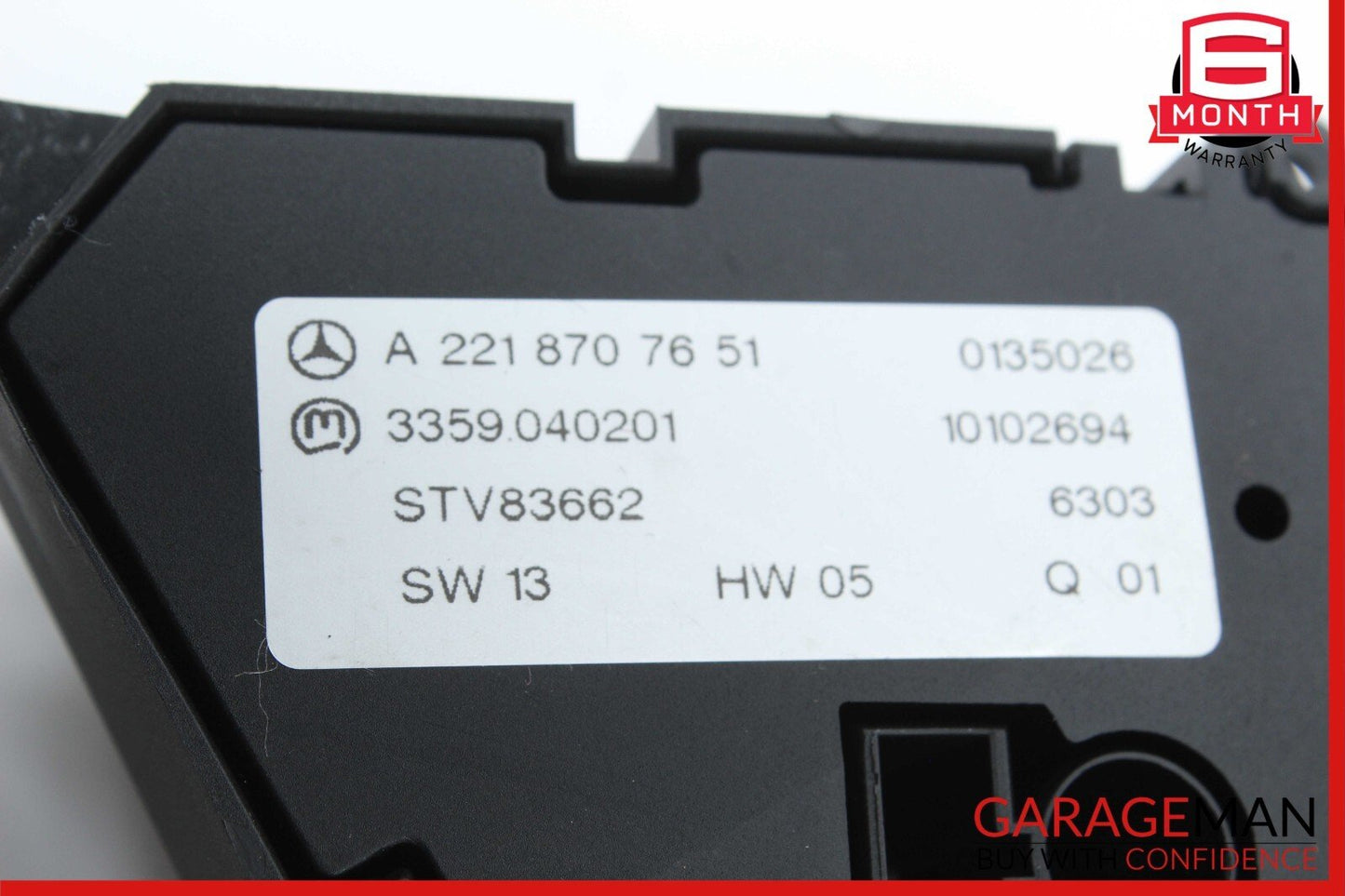 07-14 Mercedes W221 S550 CL550 Front Left Side Seat Control Switch Set Assembly