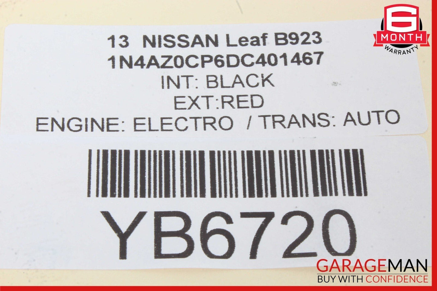 11-15 Nissan Leaf Rear Right Passenger Side Exterior Door Handle OEM