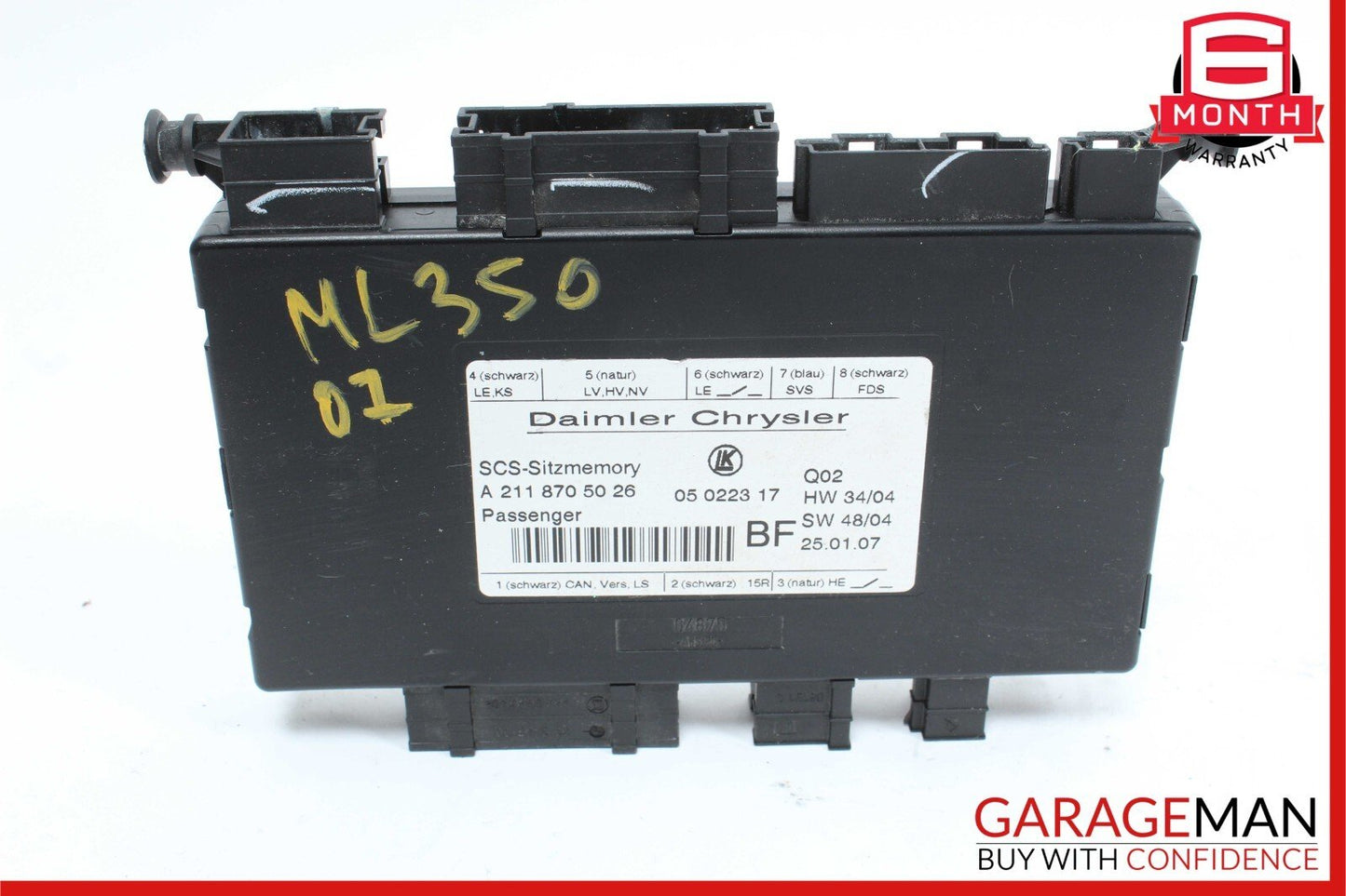 03-12 Mercedes W164 ML350 SLK280 Front Right Side Seat Control Module Unit OEM