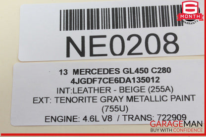 12-19 Mercedes X166 GL450 GL550 Rear Right Side Window Regulator Motor OEM