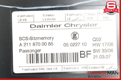 06-12 Mercedes X164 GL450 ML350 Front Right Passenger Side Seat Control Module