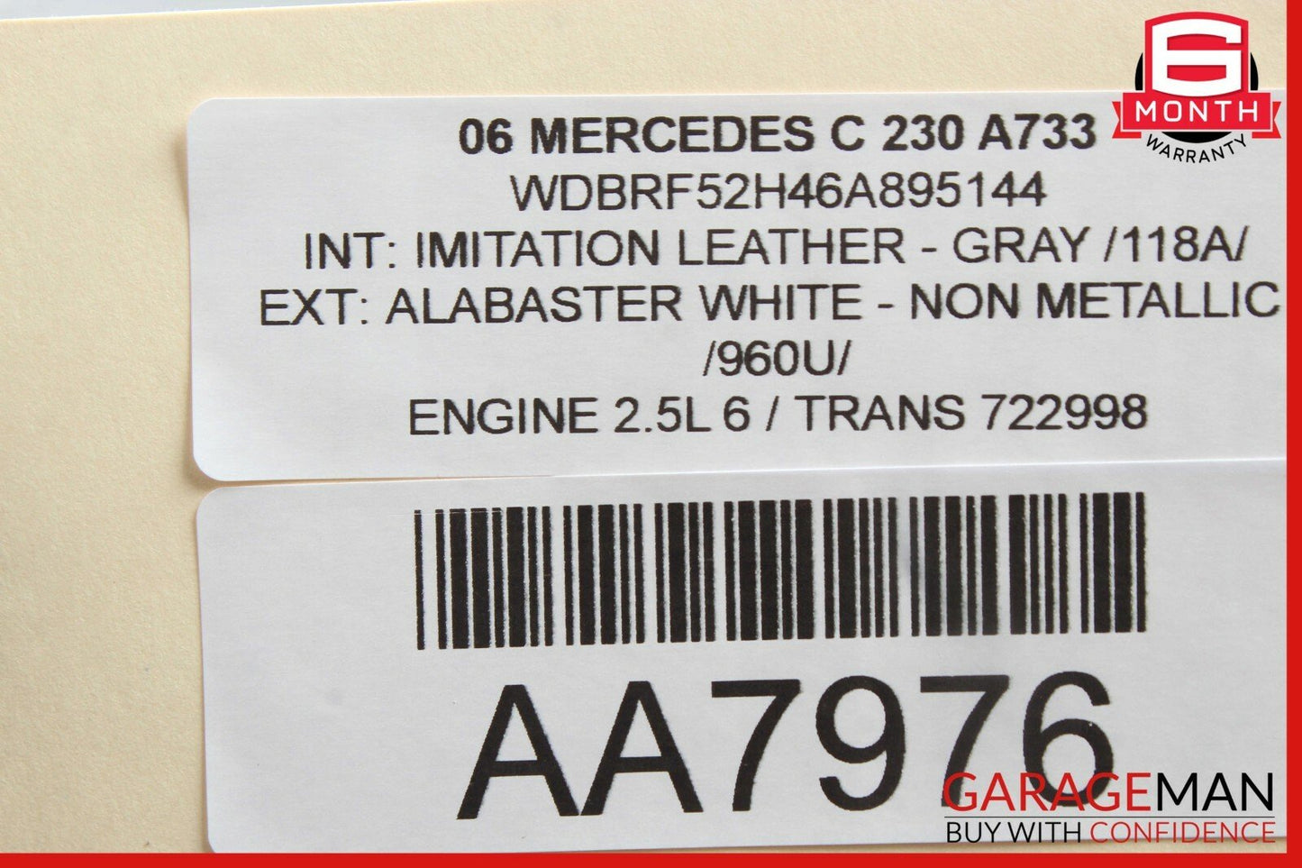01-07 Mercedes W203 C55 AMG C230 Rear Right Side Door Control Module Unit OEM