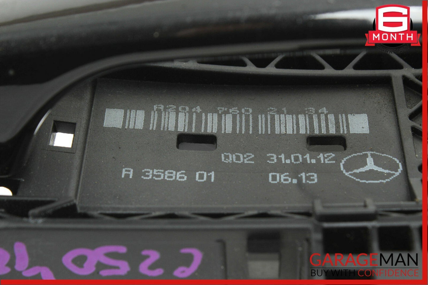 08-14 Mercedes W204 C250 Rear Left Driver Side Exterior Door Handle Black
