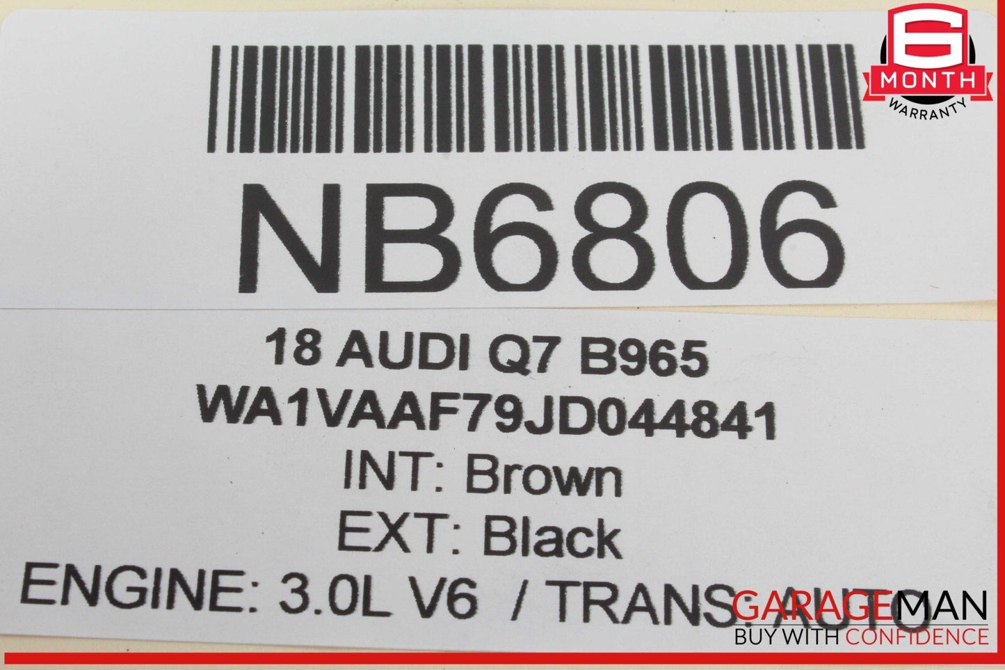 17-24 Audi Q7 Rear Bumper Cover Center Support Retainer Bracket 4M0807329 OEM