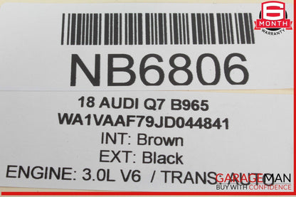 17-24 Audi Q7 Rear Bumper Cover Center Support Retainer Bracket 4M0807329 OEM