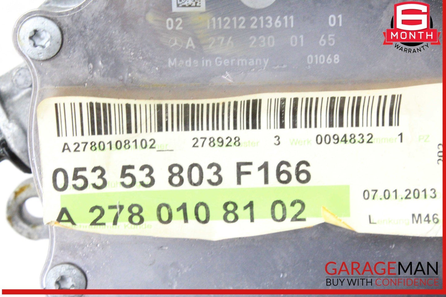 11-18 Mercedes X166 GL450 E550 Engine Motor Vacuum Pump 2780108102 OEM