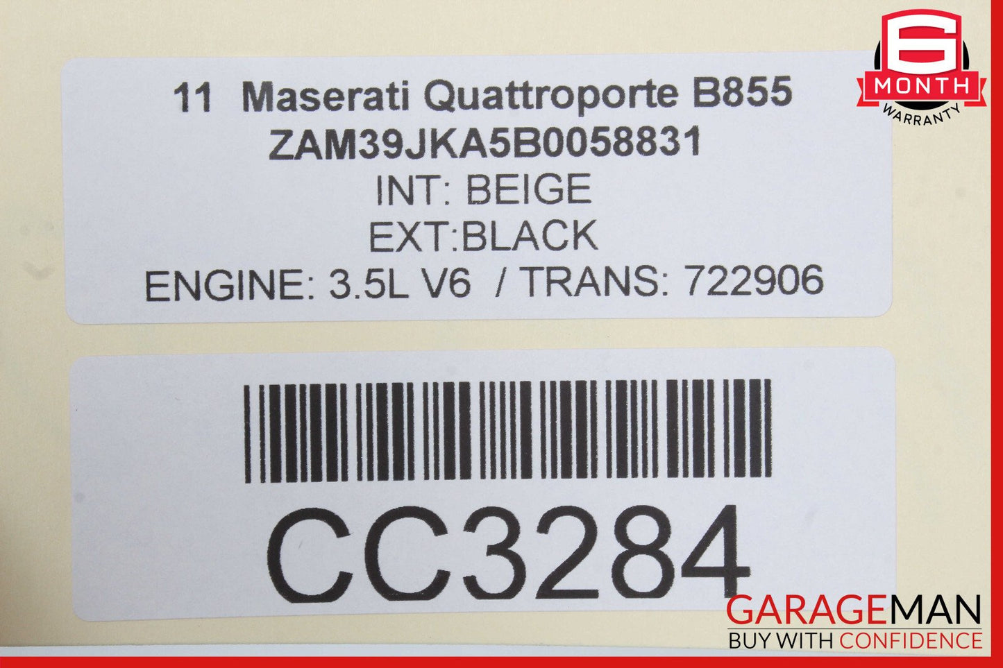 03-13 Maserati Quattroporte M139 Front Right Side Interior Door Panel OEM