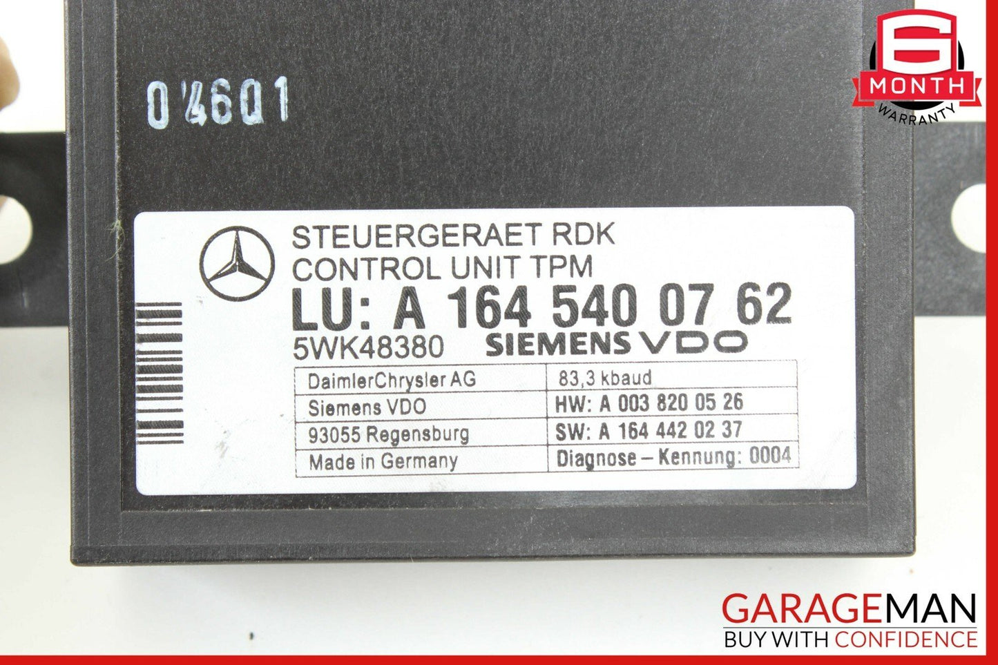 06-11 Mercedes X164 GL450 CLS550 E550 SL55 TPMS Tire Pressure Control 1645400762