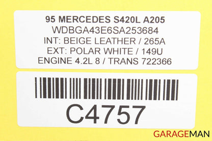 92-99 Mercedes W140 S500 500SEL Under Hood Fuse Box Module Unit 1405450601 OEM