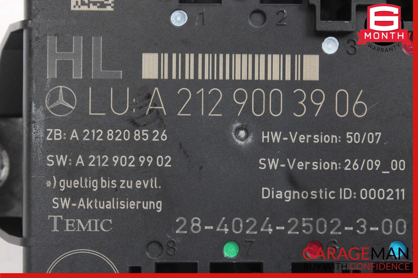 08-18 Mercedes X204 GLK350 E350 C300 CLS550 Rear Left Side Door Control Module